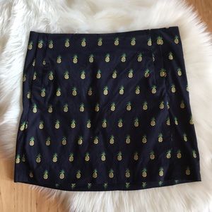 J Crew pineapple print mini skirt